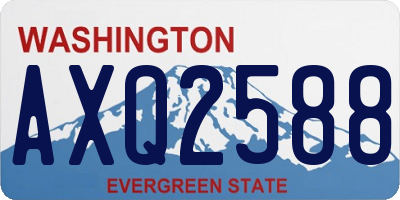 WA license plate AXQ2588