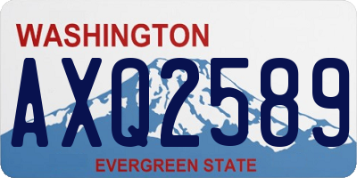 WA license plate AXQ2589