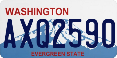 WA license plate AXQ2590