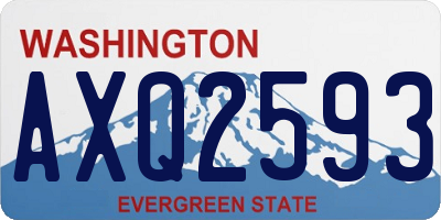 WA license plate AXQ2593