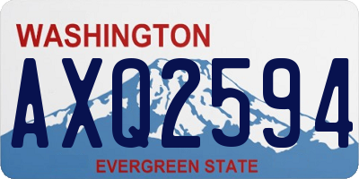WA license plate AXQ2594