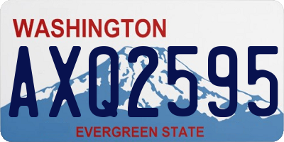 WA license plate AXQ2595