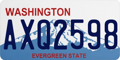 WA license plate AXQ2598