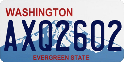 WA license plate AXQ2602