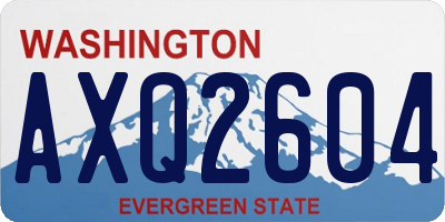WA license plate AXQ2604