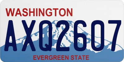 WA license plate AXQ2607