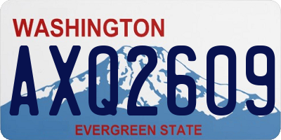 WA license plate AXQ2609