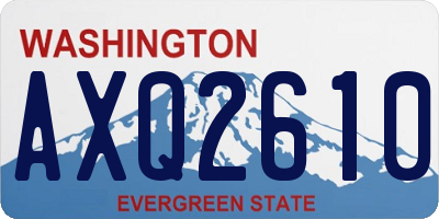 WA license plate AXQ2610