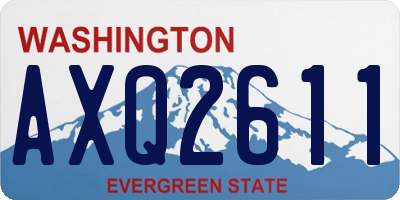 WA license plate AXQ2611