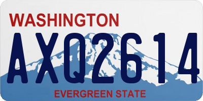 WA license plate AXQ2614
