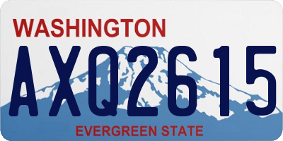 WA license plate AXQ2615