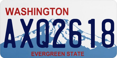 WA license plate AXQ2618