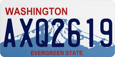 WA license plate AXQ2619