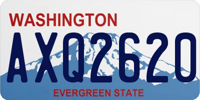 WA license plate AXQ2620