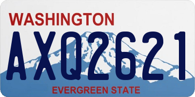 WA license plate AXQ2621
