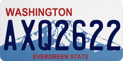 WA license plate AXQ2622