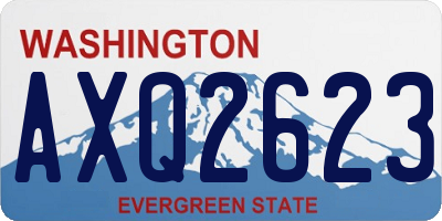 WA license plate AXQ2623