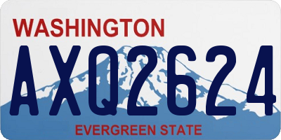 WA license plate AXQ2624