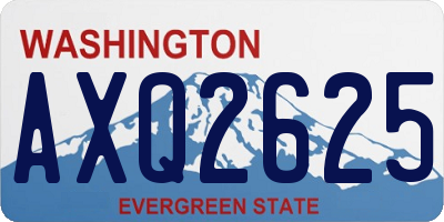 WA license plate AXQ2625