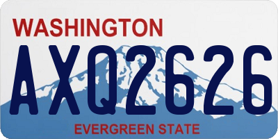 WA license plate AXQ2626