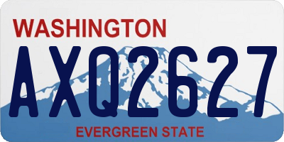WA license plate AXQ2627