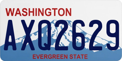 WA license plate AXQ2629