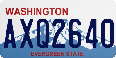 WA license plate AXQ2640