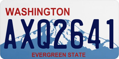 WA license plate AXQ2641