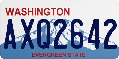 WA license plate AXQ2642