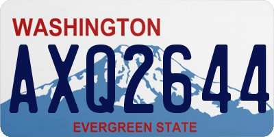 WA license plate AXQ2644
