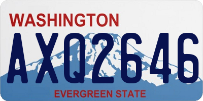 WA license plate AXQ2646