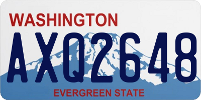 WA license plate AXQ2648