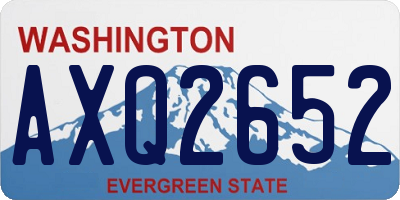 WA license plate AXQ2652