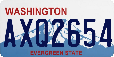 WA license plate AXQ2654