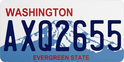 WA license plate AXQ2655
