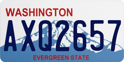 WA license plate AXQ2657