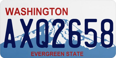 WA license plate AXQ2658