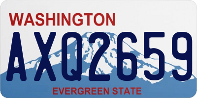 WA license plate AXQ2659