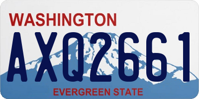 WA license plate AXQ2661