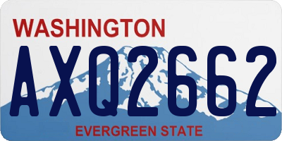 WA license plate AXQ2662