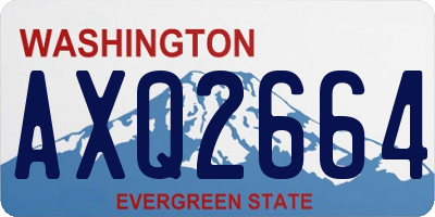 WA license plate AXQ2664