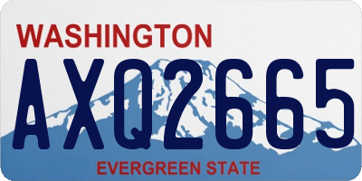 WA license plate AXQ2665