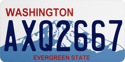 WA license plate AXQ2667