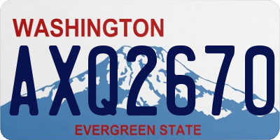 WA license plate AXQ2670