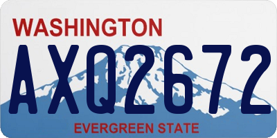 WA license plate AXQ2672