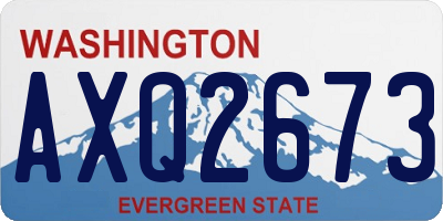 WA license plate AXQ2673