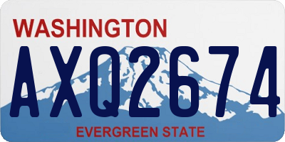 WA license plate AXQ2674
