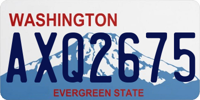 WA license plate AXQ2675
