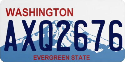 WA license plate AXQ2676