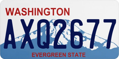 WA license plate AXQ2677